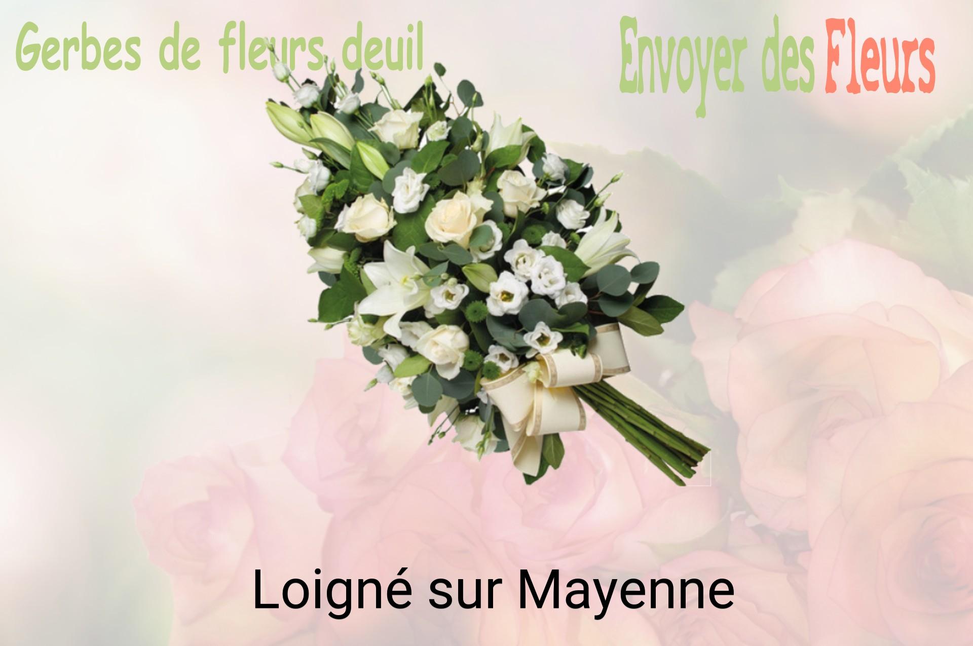Gerbe de fleurs de deuil livrée à Loigné-sur-Mayenne
